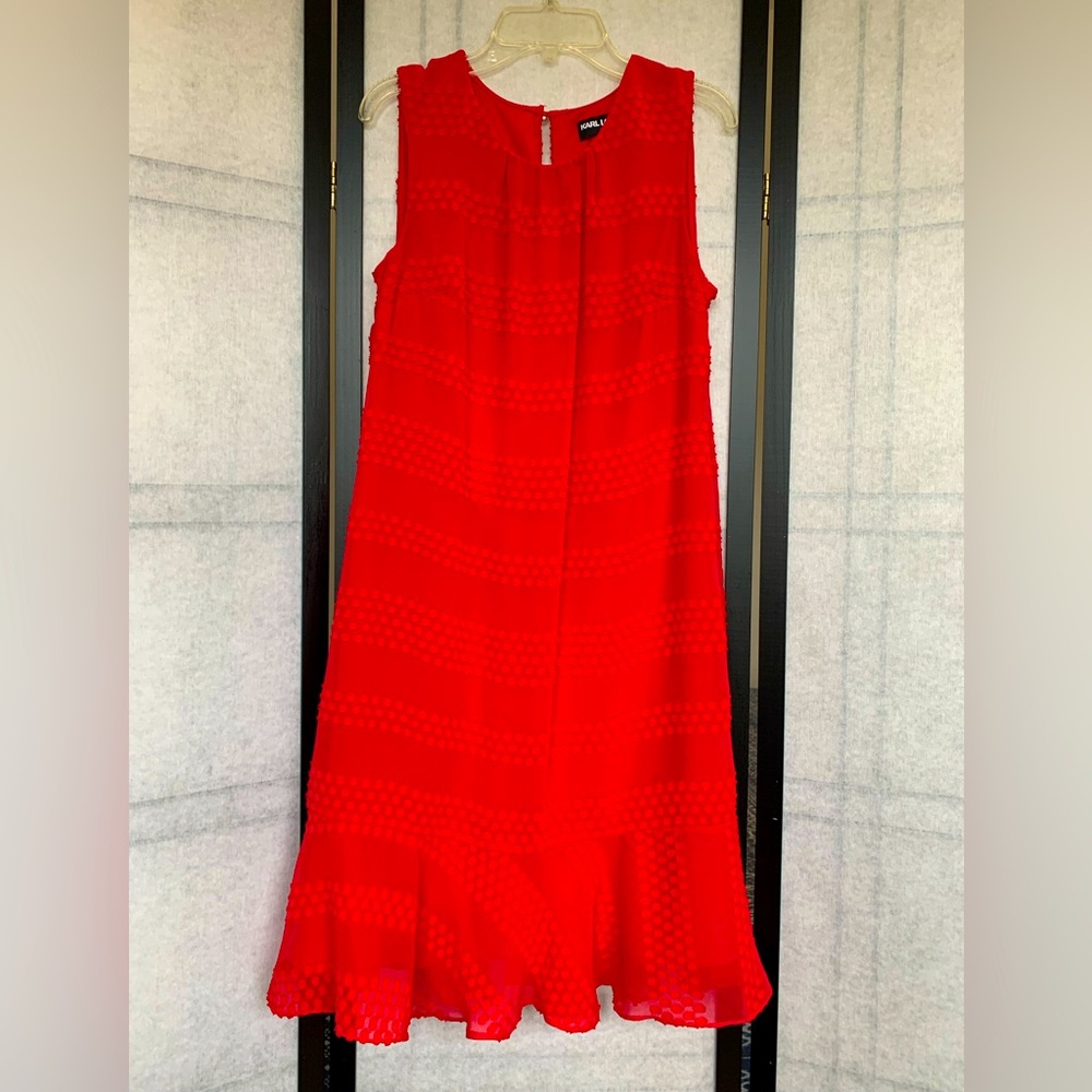 Karl Lagerfeld Paris Red Sleeveless Shift dress